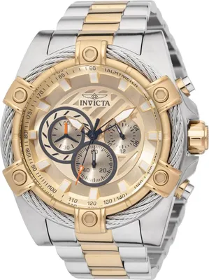 Obrázok produktu pre Invicta Bolt 49747 Pánske Hodinky - Quartz Hnací Mechanizmus - Nerezová Oceľ so Zlatým Ciferníkom - 52 mm