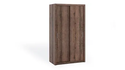 Produktbild von FurMeb24 Schiebetrenschrank BONO 120 cm Kleiderschrank Ohne Spiegel, 2-triger Schiebeschrank (Eiche Monostery / Eiche Monostery)