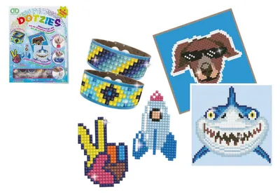 Image de Kit créatif Dotzies : 6 projets de peinture au diamant dans une boîte de 25 x 32 x 4,5 cm