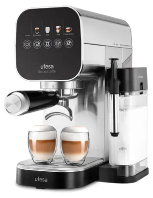 Produktbild von Ufesa Espressomaschine Sienna Latte 20 Bar mit Touchpanel – Thermoblock-System,