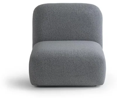 Produktbild von Moderner grauer Sessel aus Textil mit Holzrahmen
