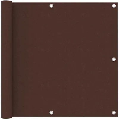 Immagine prodotto di Paravento da balcone - 90 x 600 cm - Tessuto Oxford impermeabile - Paravento con occhielli in alluminio - Corda da 24 m inclusa - Marrone