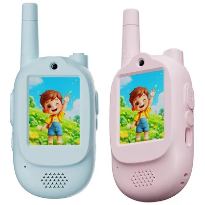 Produktbild von Video Walkie Talkie Kinder, 2er Set – Aufladbare Walky Talkies mit Display und großer Reichweite, Perfektes Spielzeug für Kinder