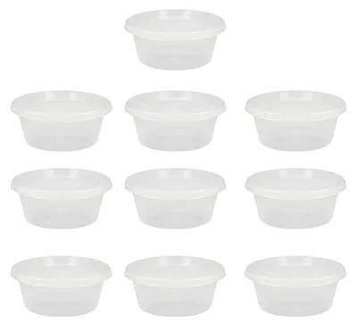 Produktbild von 10 Stück Lebensmittelbehälter mit Deckel, auslaufsichere Suppenbehälter, BPA-frei, für Mikrowelle, Gefrierschrank und Spülmaschine geeignet, Behälter zur Essenszubereitung