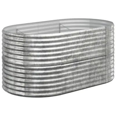 Produktbild von vidaXL Hochbeet Verzinkter Stahl 152x80x68 cm Silbern