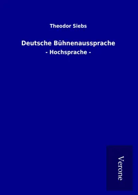 Produktbild von Deutsche Bühnenaussprache