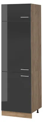 Produktbild von Vorratsschrank Vicco R-Line Anthrazit Hochglanz/Goldkraft Eiche 60 cm, Model 63200