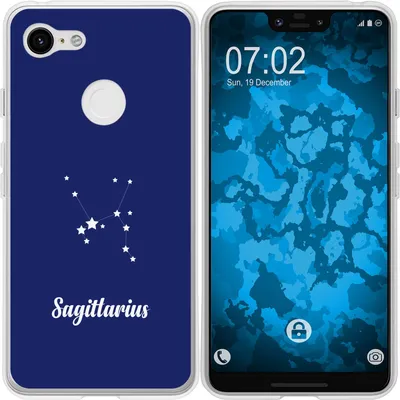 Produktbild von PhoneNatic Case kompatibel mit Google Pixel 3 XL Silikon-Hülle SternzeichenSagittarius M5