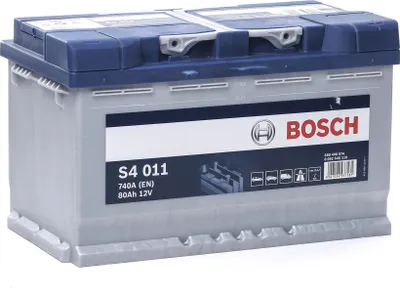 Produktbild von BOSCH S4 011 Starterbatterie 12V 80Ah 740A/EN L4 für Audi VW Opel Toyota Renault