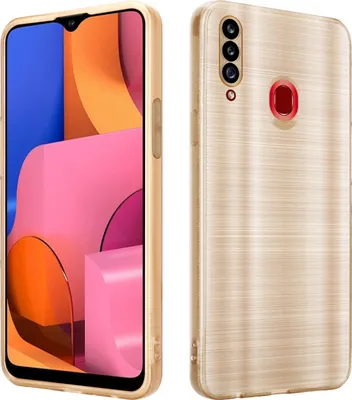 Produktbild von Cadorabo Hülle für Samsung Galaxy A20s Schutz Hülle in Gold Handyhülle TPU Silikon Etui Case