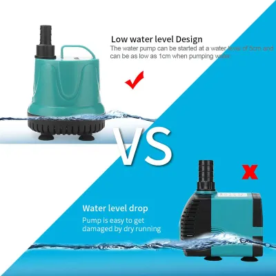Imagen del producto de Bomba sumergible 5W para fuentes, bombas para acuarios, bombas para fuentes de agua. Absorción de agua de 360 grados, diseño para funcionamiento con bajo nivel de agua, bajo nivel de ruido