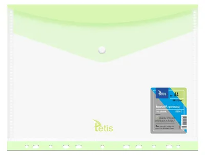 Imagen del producto de Carpetas A4 de plástico (polipropileno) con cierre a presión y perforación, color verde (paquete de 6) - Tetis