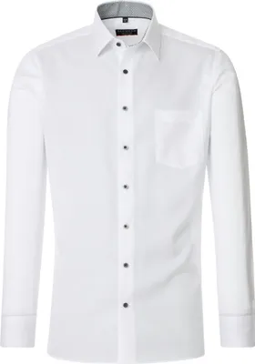 Produktbild von REDMOND Herren Businesshemd Langarm Kent Modern-Fit Twill Weiß L