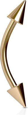 Produktbild von Piercing Augenbrauen Augenbrauenpiercing Banane Spitze Spike Bananabell Curved Barbell 1,2 mm 8 mm