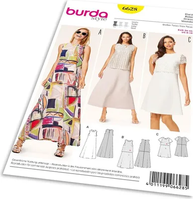 Produktbild von 6628 Sommerkleid, Kleid mit Spitzenüberteil, Burda