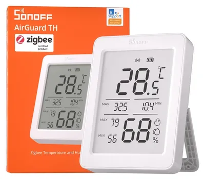 Zdjęcie produktu dla SONOFF Czujnik temperatury i wilgotności Zigbee z wyświetlaczem LCD