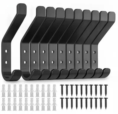 Image de InAndOutdoorMatch - Crochets pour vêtements - Noir - Lot de 10 pièces, Image générée par une IA