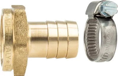 Produktbild von tecuro Schlauchtülle mit IG 3/8 Zoll x Tülle Ø 13 mm, inkl. W4 Schlauchschelle 12-20 mm