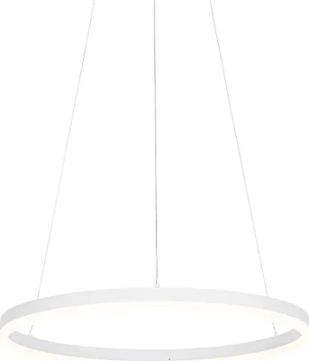 Zdjęcie produktu dla Designerska lampa wisząca biała 60 cm z wbudowanym LED o 3-stopniowej regulacji jasności - Anello