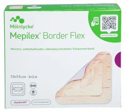 Produktbild von MEPILEX Border Flex Schaumverb.haft.7,5x7,5 cm