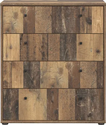 Produktbild von Kommode >TEMPRA2< 4 Schubladen, in Old – Wood Vintage - 73,7x85,5x34,8cm (BxHxT)