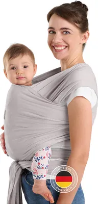 Produktbild von Laleni šatka pre novorodencov zo 100 % organickej bavlny - certifikovaná OEKO-TEX šatka pre deti do 15 kg s ergonomickým strihom, ľahko sa navlieka, možno ju prať v práčke