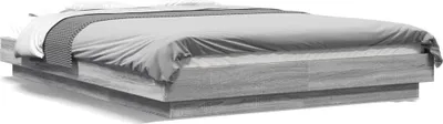 Obrázek produktu pro vidaXL Postel Grey Sonoma 140x200 cm Dřevěný materiál
