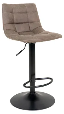 Image de Lot de 2 tabourets de bar Middelfart en microfibre marron clair avec pieds noirs