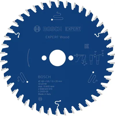 Productafbeelding van EXPERT Houtzaagblad, 140x1,8/1,3x20 mm, Z42