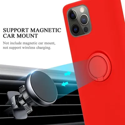 Immagine prodotto di Cadorabo custodia per Apple iPhone 12 / 12 PRO custodia protettiva in rosso custodia per cellulare TPU custodia cover