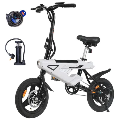 Produktbild von A02 E-Bike Klapprad 14 Zoll, 250W Motor, herausnehmbarer 36V 6,4Ah Akku, Doppelscheibenbremsen, LCD & LED, Pedelec 25 km/h