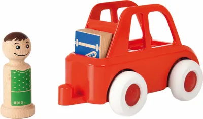 Produktbild von BRIO My Home Town Rotes Stadtauto, 3-tlg., Auto, Kinderspielzeug, Holzspielzeug, Holz Spielzeug, 30346