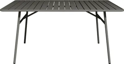 Produktbild von Gartentisch aus Metall – Länge 160 cm – Dunkelgrau – MIRMANDE