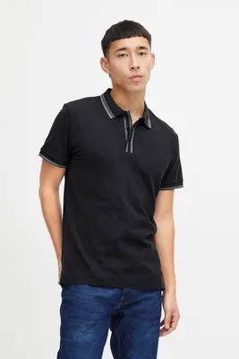 Image de Chemise polo pour homme BHPolo, col officier, col polo, boutons, 100% coton, coupe classique