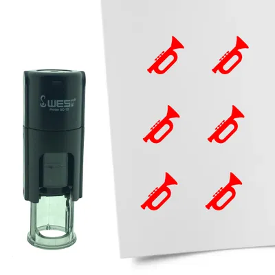 Produktbild von CombiCraft Selbstfärbender Stempel 'Trompete' in der Farbe Rot, Ø10mm