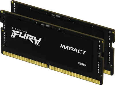 Produktbild von Kingston FURY Impact - DDR5 - Kit - 32 GB: 2 x 16 GB - SO DIMM 262-PIN - 4800 MHz / PC5-38400 - CL38 - 1.1 V - ungepuffert - on-die ECC