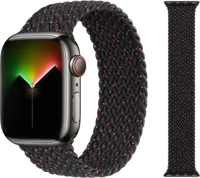 Produktbild von Original Apple Braided Solo Loop Armband 42/44/45mm Größe 10 Black Unity