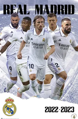 Produktbild von Real Madrid Poster Mannschaft Saison 2022/23 61 x 91,5 cm