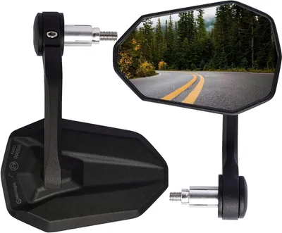 Produktbild von Motorradspiegel - Lenkerspiegel - Für sicheres Fahren - E- - Spiegel, 86x128 mm - Schwarz