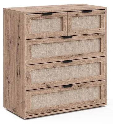 Immagine prodotto di Cassettiera per camera da letto Vicco Elven Rovere 79 x 85 cm con 5 cassetti, Model 59349