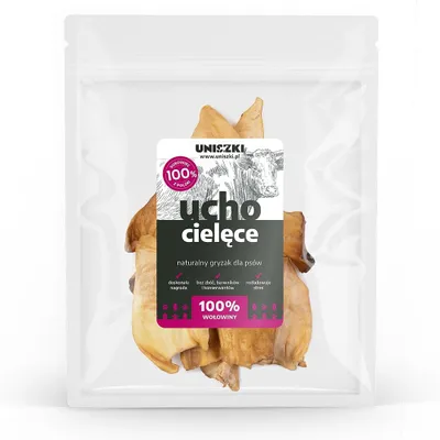 Produktbild von UNISZKI Kalbsohr - Leckerbissen für Hunde - 10 Stück