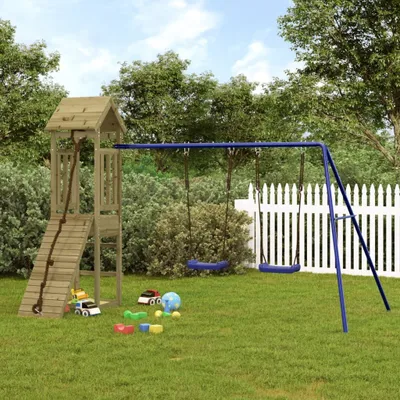 Produktbild von "2024"Modernen Spielturm Imprägniertes Kiefernholz Design Schaukeln 3536250
