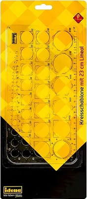 Produktbild von Kreisschablone mit 23 cm Lineal, Ø 1 - 36 mm - Idena