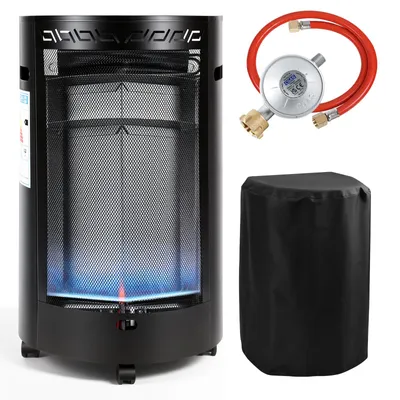 Obrázok produktu pre Eikuavons plynový ohrievač s modrým plameňom, 4200 W, nenahývateľný a mobilný, určený na použitie s LPG do 15 kg, vrátane ochranného obalu