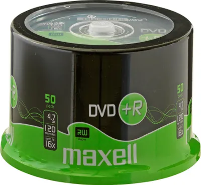 Produktbild von Maxell DVD+R 8x Spindle, -5 - 55 °C, -10 - 55 °C, 3 - 85 %, 3 - 90 %