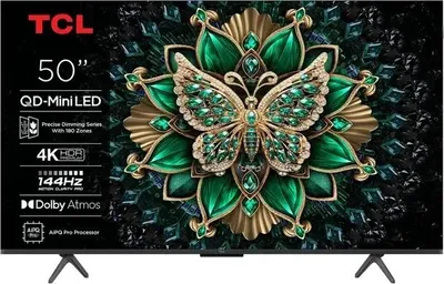 TCL C6K 50C6K TV 127 cm (50") 4K Ultra HD Smart TV Wi-Fi Metallic