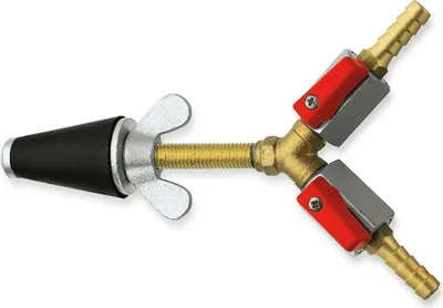 Produktbild von Rothenberger Gasprüfstopfen,kon,Gr.2,3/4-1.1/4,2xHahn