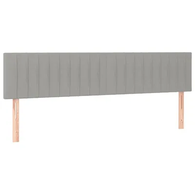 Produktbild von Kopfteile Hellgrau 200x5x78/88 cm Stoff