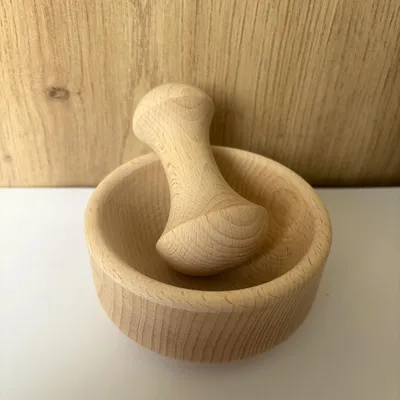 Image de Mortier avec pilon en bois