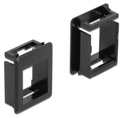Productafbeelding van DELOCK Keystone-houder voor serverkasten, 4 stuks, zwart, kunststof, zwart